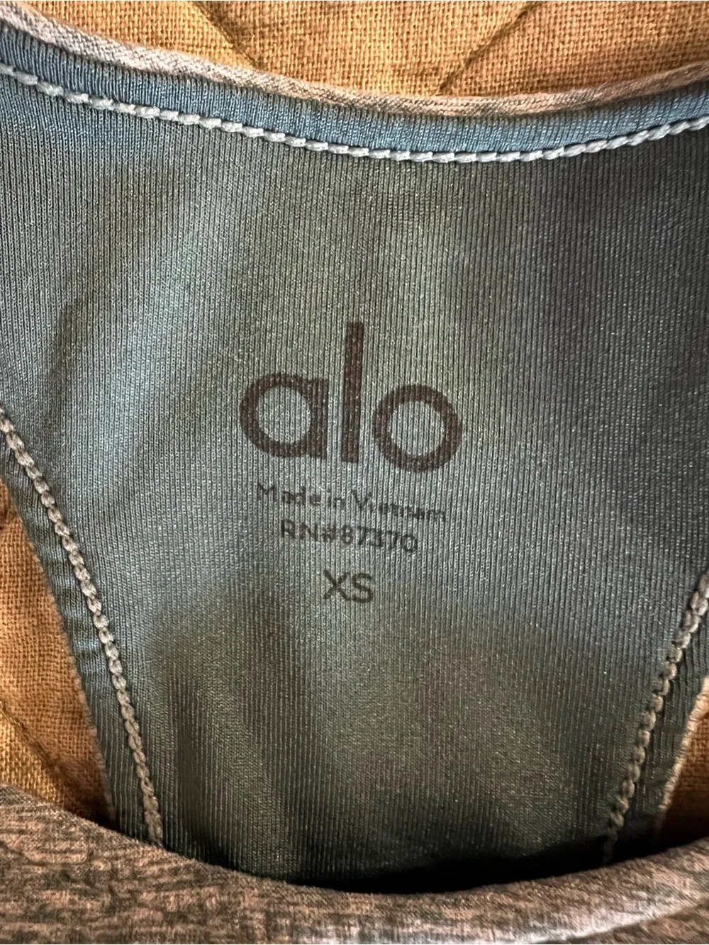 ALO Yoga Blue/Gray Heather Racerback Sports Bra